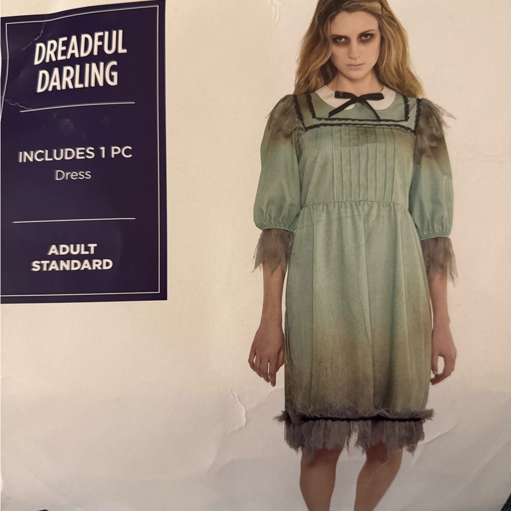Halloween Dreadful Darling Green Dress L